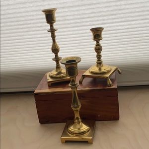 Brass Candlestick Trio